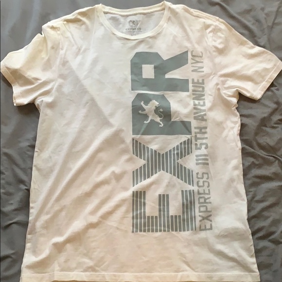 Express Other - Men’s white logo shirt size large